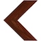 Ekena Millwork 12"W x 14"H x 3/4"D Vintage Farmhouse 3 1/2" Chevron, Barnwood Decor Collection, Salvage Red DECR12X14X075CHVRD - alternate 1